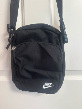 Nike Black Crossbody Bag with White Logo